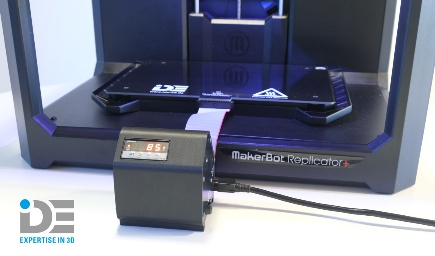 IDE Heated Build Plate System for the MakerBot Replicator+ heated build platform